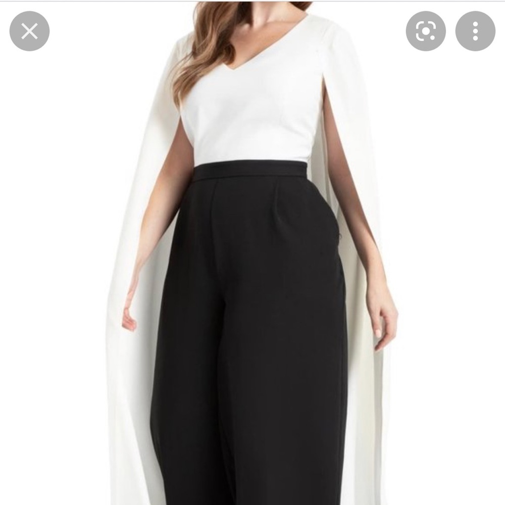 Plus jumpsuit with cape